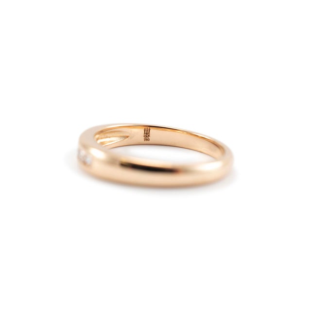 James Avery Ladies 18k Yellow Gold 5 Diamond Channel Wedding Band Debra ...