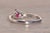 The 198th Avenue: Oval Vivid Ruby and Natural Diamond Ring in White Gold For Sale In Philadelphia - Image 6 of 11