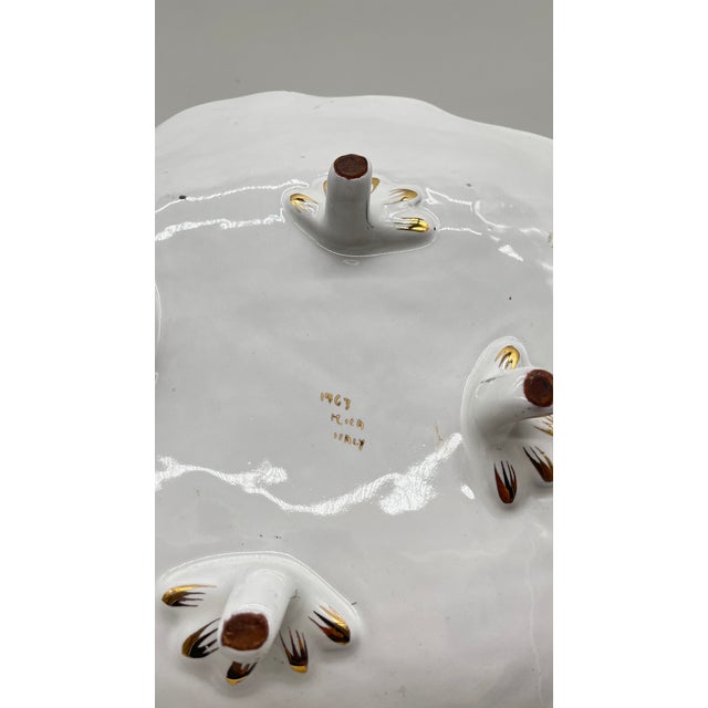 Large Pink and Gold Majolica Platter from MICA, 1950s For Sale - Image 9 of 9