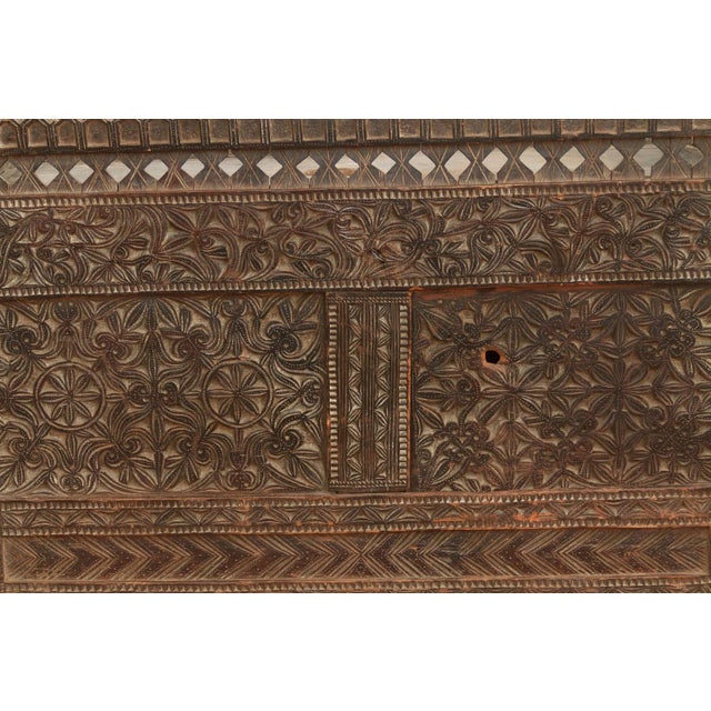 19th Century Antique Finely Carved Swat Valley Chest Cabinet For Sale - Image 5 of 15