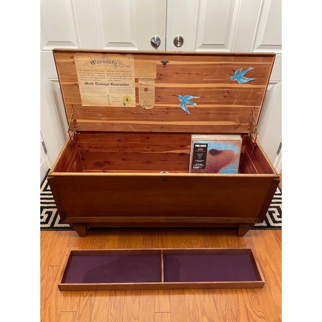 Vintage Bluebird Dillingham Walnut and Cedar Blanket Chest Chairish