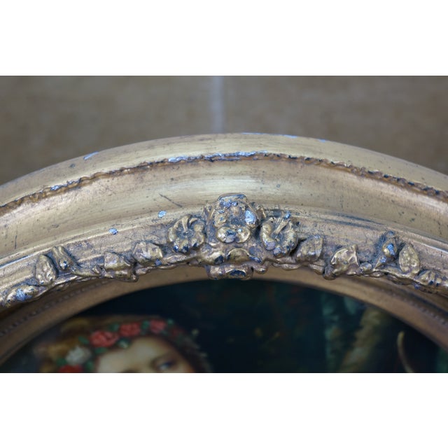 Late 20th Century Cupid's Arrows Oil on Board Painting After Leon Bazille Perrault For Sale - Image 4 of 11