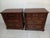 Vintage Dark Tone Wood Nightstand 3 Drawer Set of 2 29"1/2 W x 36" H x 16" D