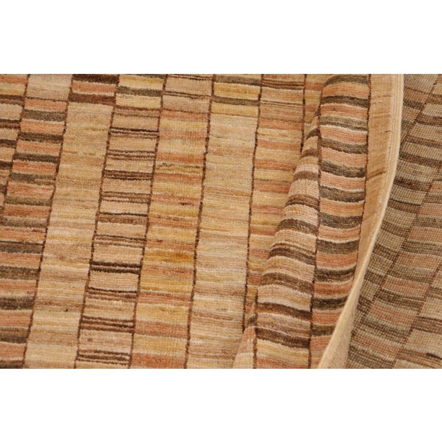 Brown 1990s 1990's Boho Chic Gabbeh Tan/Brown Wool Rug - 7'8" X 9'8" For Sale - Image 8 of 10