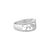 Contemporary Antique Style Diamond Ring 18k White Gold, Size 4 For Sale - Image 3 of 5