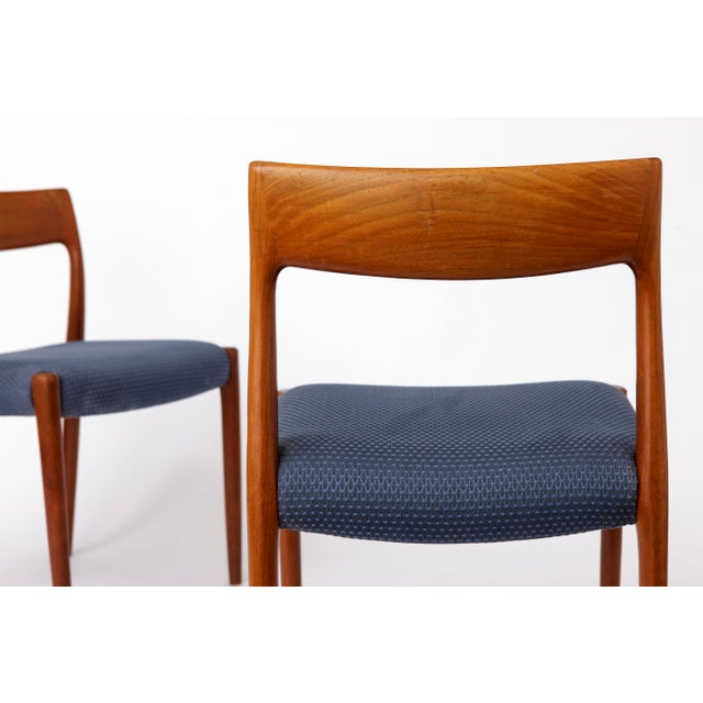 Model 77 Dining Chairs in Teak by Niels Otto Møller for J.L. Møllers, 1960s, Set of 2 For Sale - Image 6 of 10