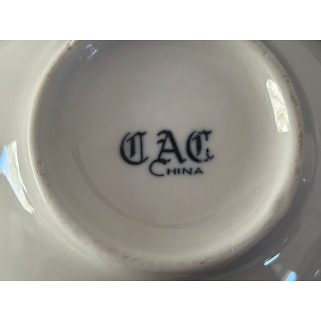 1980s Vintage Signed C a C White Mugs Set of 4 For Sale - Image 5 of 6