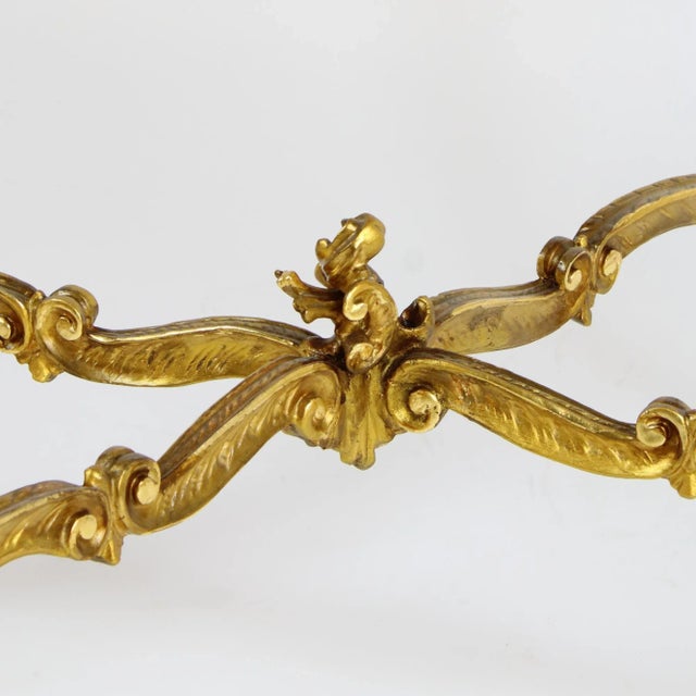 Louis XV Gilded Salon Table with Scagliola Top, France, 1860s For Sale - Image 13 of 18