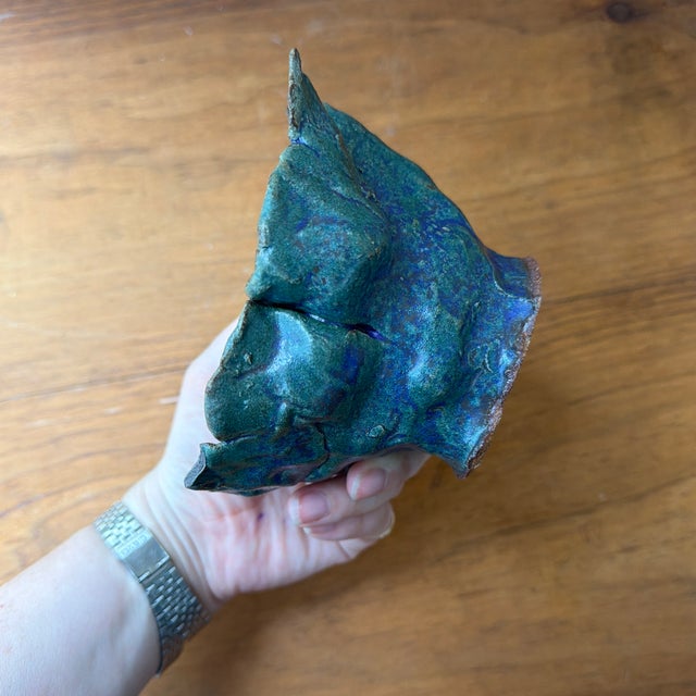 Contemporary Hand Built Ceramic Cabbage Flower For Sale - Image 3 of 7