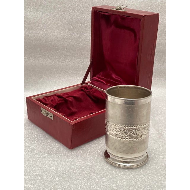 Metal 1990s Vintage Silver-Tone Metal Cup For Sale - Image 7 of 10