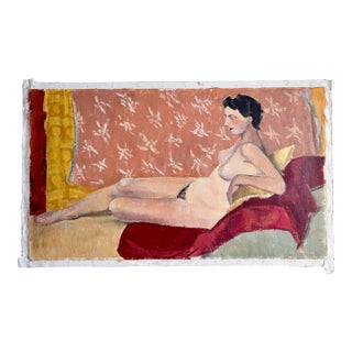Patricia Tool Original Oil Painting Nude Woman Portrait For Sale