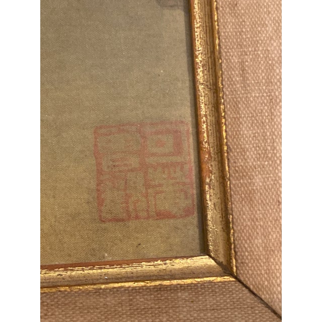 Antique Chinese Export Silk Bird Painting – Framed For Sale In Savannah - Image 6 of 12