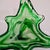 Mid-Century Modern Emerald Swirl Murano Style Handkerchief Vase For Sale In Dallas - Image 6 of 9