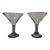 Handblown Martini Glass Set - 2 pcs For Sale