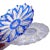 Early 21st Century Czech Republic Bohemian Caesar Blue Crystal Clear Decorative Flower Design Cut Glass Bowl Plate For Sale - Image 5 of 9