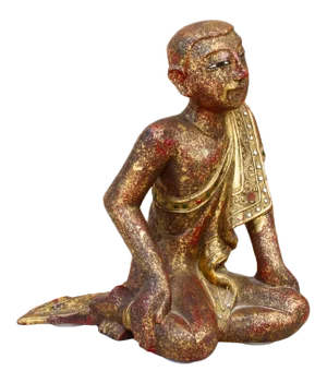 Burmese Sariputra Buddhist Statue