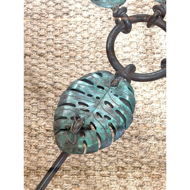 Emilia Castillo Verdigris Bronze Frog & Lily Pad Motif Table For Sale - Image 4 of 18