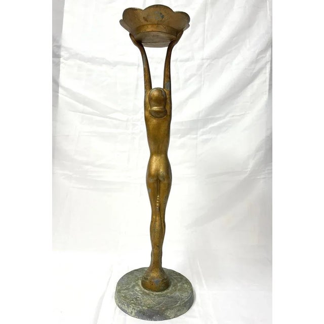 Art Deco Nude Smoking Stand Signed Frankart For Sale - Image 9 of 12