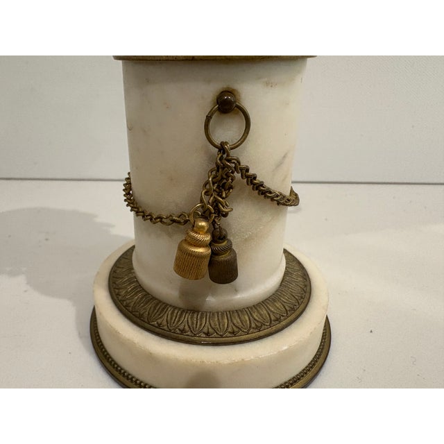 Late 19th Century Stunning Marble and Ceramic French Louis Vvi Cassolette For Sale In Denver - Image 6 of 8