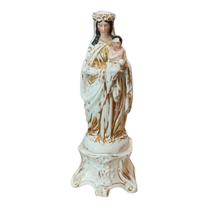 Antique French Vieux Paris Madonna and Child