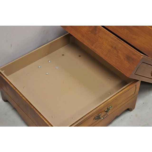 Wood Vintage Mark Adam Co. Mid Century Modern Stacking Folding Snack Table - Set of 3 For Sale - Image 7 of 12