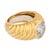 1980s Retro 3.80 Carat Old Mine Cut Diamond 18k Yellow Gold Bezel Ring, Size 4.75 For Sale - Image 4 of 7