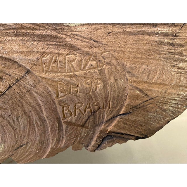 Wood Vintage Brazilian Dimensional Carved Driftwood Mountainside Scene For Sale - Image 7 of 7