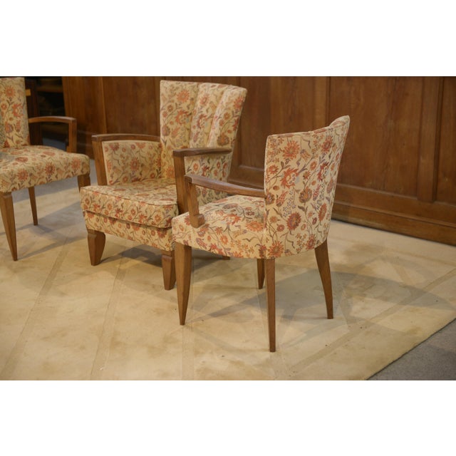 Bridge Armchairs by Jules Leleu, 1930s, Set of 3 For Sale - Image 16 of 17
