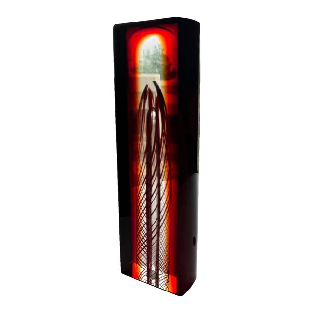 1990s Princ Art Crystal Glass Vase – Vintage Decorative Piece For Sale