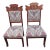 Edwardian Eastlake Carved Mahogany Upholstered Chairs, Circa 1920s, a Pair For Sale