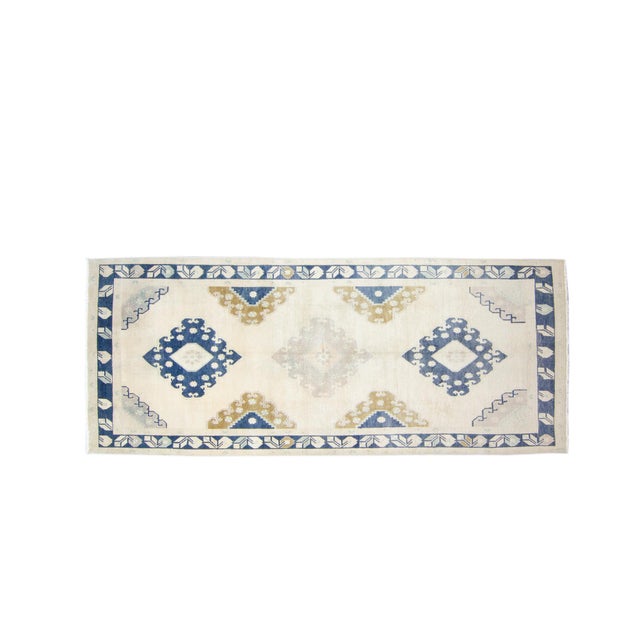 1980s Vintage Oushak Neutral Wool Hand Knotted Rug For Sale - Image 11 of 11
