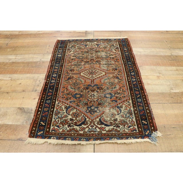 Textile Antique Persian Hamadan Rug - 02'06 X 03'07 For Sale - Image 7 of 8