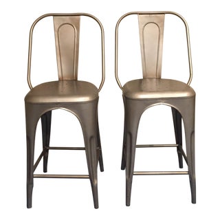 Restoration Hardware Remy Collection Cafe Counter Stool- A Pair For Sale
