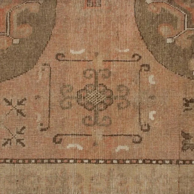 19th Century Muted Red Central Asian Samarghand Carpet For Sale - Image 4 of 4