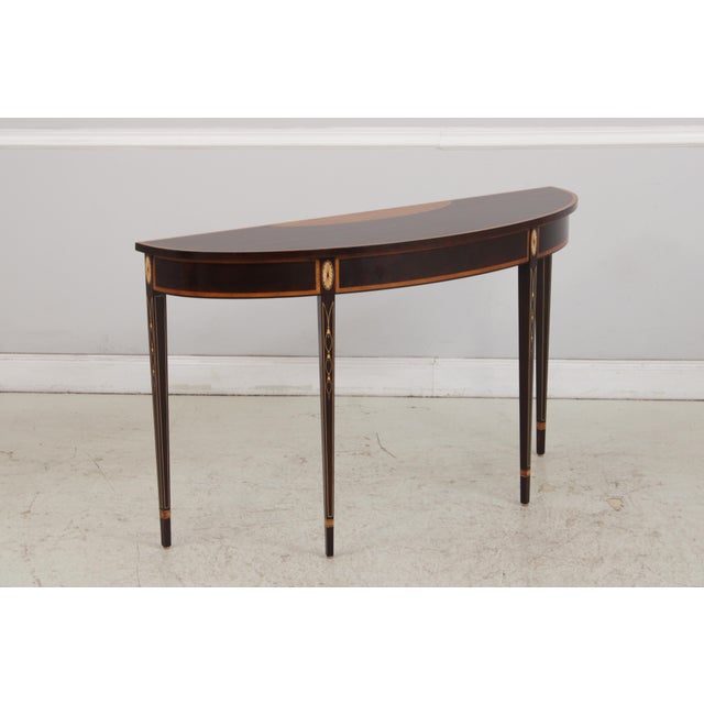 Age: Approx: 20 Years Old Details: High Quality Construction Nice Inlay Work Throughout Federal Style Tall Tapering Legs...