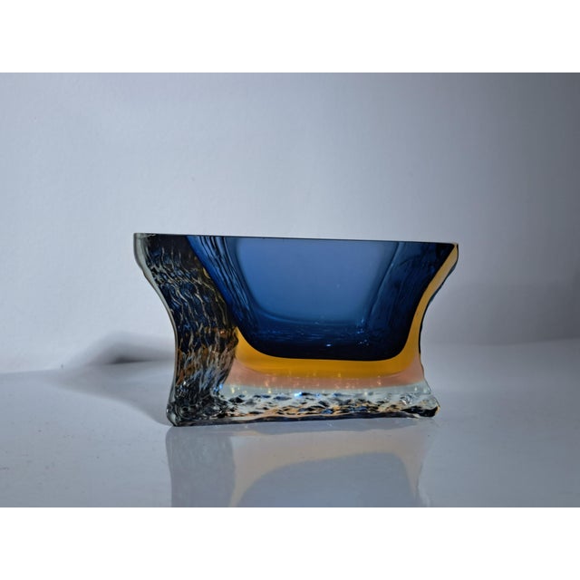 Glass Submerged Murano Glass Ashtray from Alessandro Mandruzzato, 1970s For Sale - Image 7 of 7