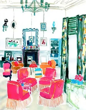 Hamish Bowles Sitting Room by Caitlin Dinkins, Unframed Art Print, 16x20
