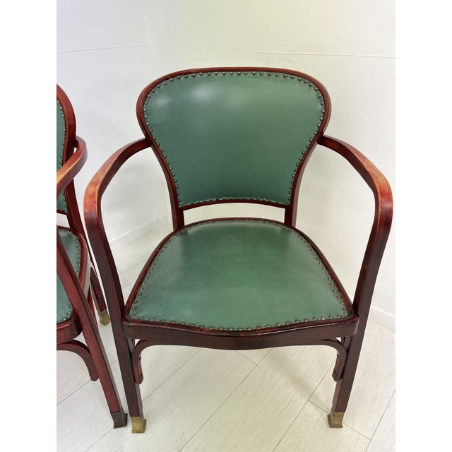 Vienna Secession Chairs and Armchairs by Gustav Siegel for Jacob & Josef Kohn, 1890s, Set of 6 For Sale - Image 9 of 18