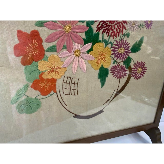Vintage Embroidered Fire Screen For Sale - Image 12 of 12