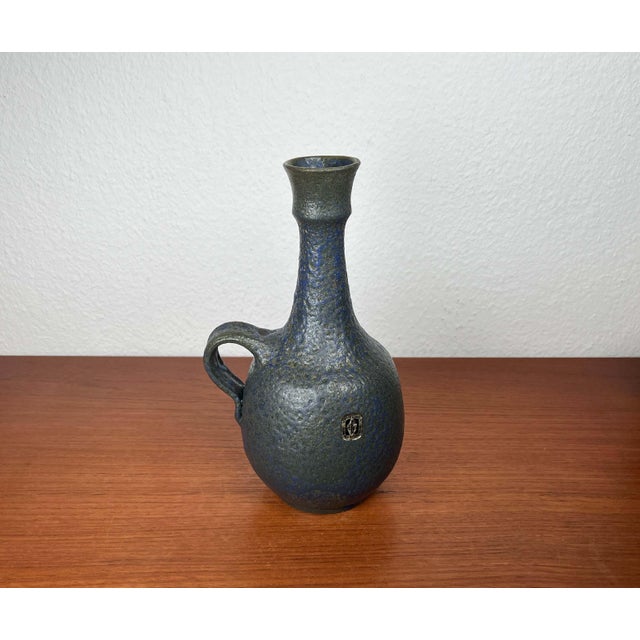 Mid-Century Modern Germany Blue Carafe Vase from Gebr. H.u.G. Claussen, 1960s For Sale - Image 11 of 18