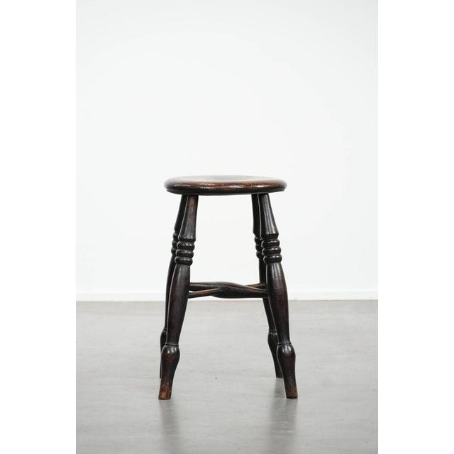 English Antique Windsor Stool, 18th Century For Sale - Image 3 of 12