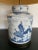 Vintage Blue & White Chinoiserie Table Lamp With Shade For Sale - Image 4 of 7