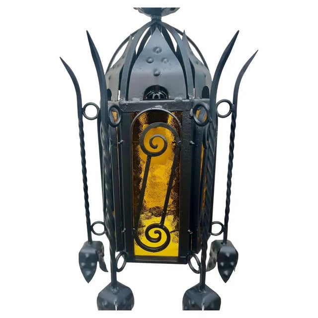 Metal Arts & Crafts Hand-Crafted Pendant Lamp, 1930s For Sale - Image 7 of 11