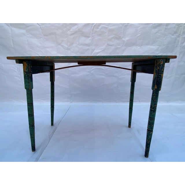 Rustic European 19th Century Fox Brothers Folding Table For Sale - Image 3 of 12