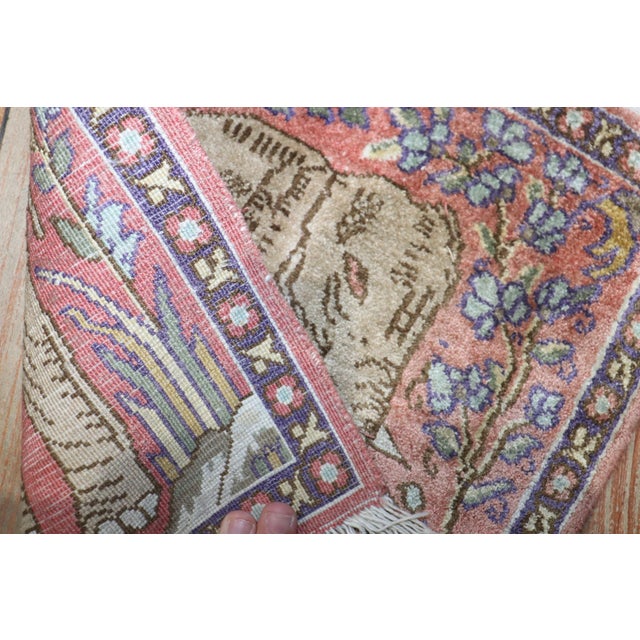 Turkish Elephant Mini Pictorial Turkish rug no. j3952 For Sale - Image 3 of 3