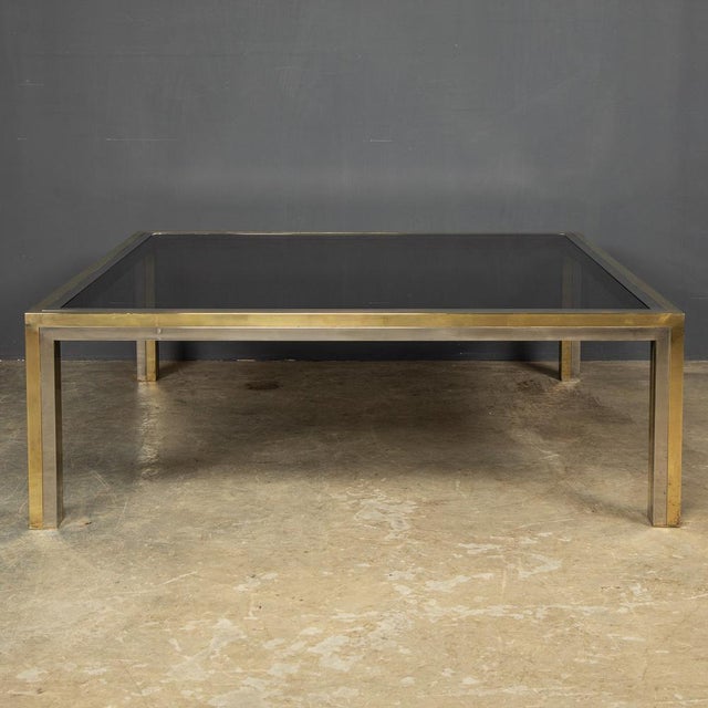 20th Century Brass & Chrome Coffee Table, 1970s For Sale - Image 3 of 9