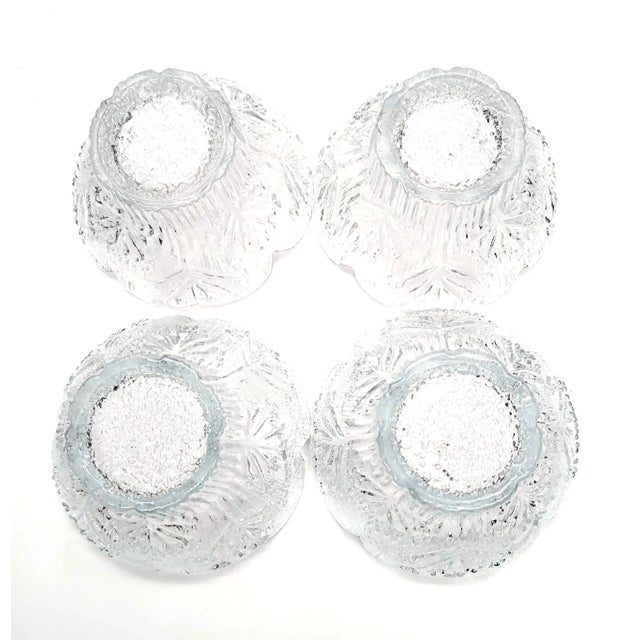 1980s Dansk Glass "Floriform" Bowls, Set of 4 For Sale - Image 9 of 10