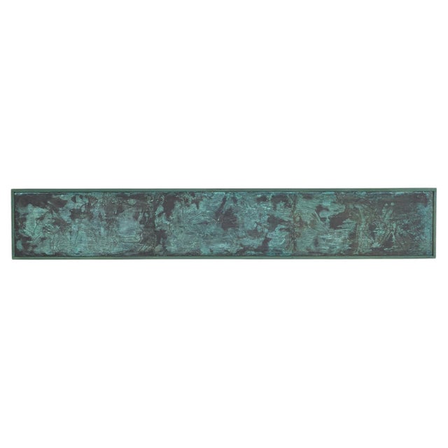 French Verdigris Bas-Relief Panel, 1970s For Sale