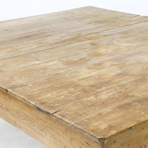 Large Countryhouse Pine Wood Worktable For Sale - Image 9 of 12