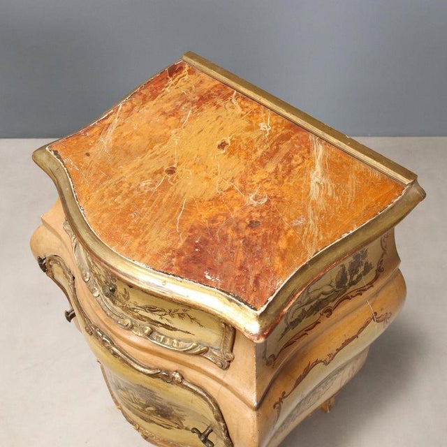 20th Century Baroque Venetian Bedside Tables, Set of 2 For Sale - Image 11 of 13
